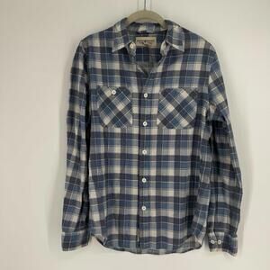 Denim & Supply shirt mens small S blue check flannel plaid western fall outdoor